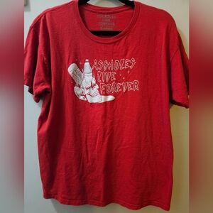 ALF 40 oz and Skull Red tshirt sz.L